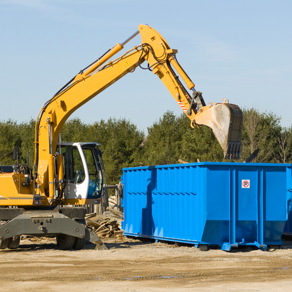 are there any restrictions on where a residential dumpster can be placed in Strasburg